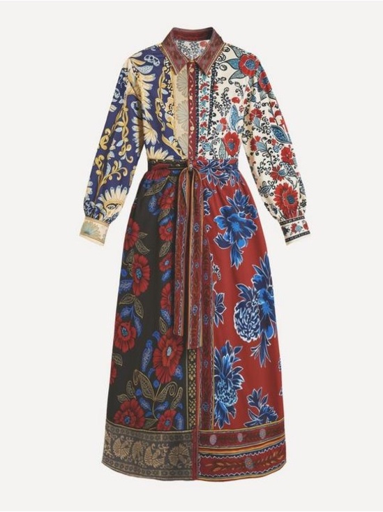 FARM Rio Dresses & Skirts - Nwot FARM Rio Mixed Floral Print Tie-Front dress